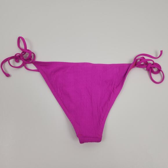 L*Space Lily Bikini Bottom in Bright Fuchsia Pink Size XS Adjustable Tie NWT - Picture 2 of 4